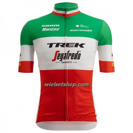 Wielershirt 2023 Trek-Segafredo Green Italiaans Kampioenschap - Rood Wit